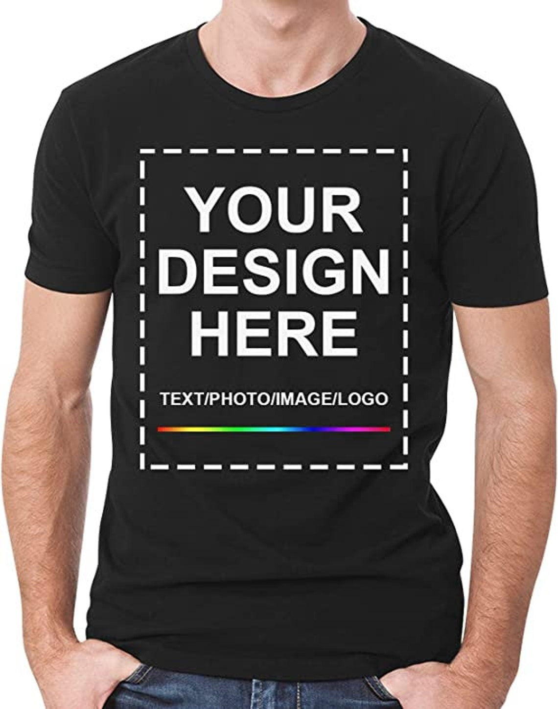 Personalized Custom T-shirts Choose Your Own Text Image Logo