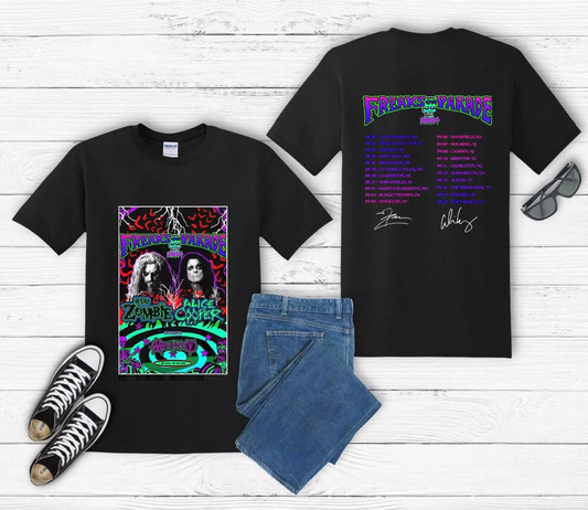 Rob-Zombie and Alice-Cooper’s 2024 Tour T Shirt