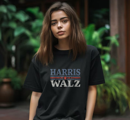 Harris Waltz-2024 Retro Stripe Kamala Harris Shirt