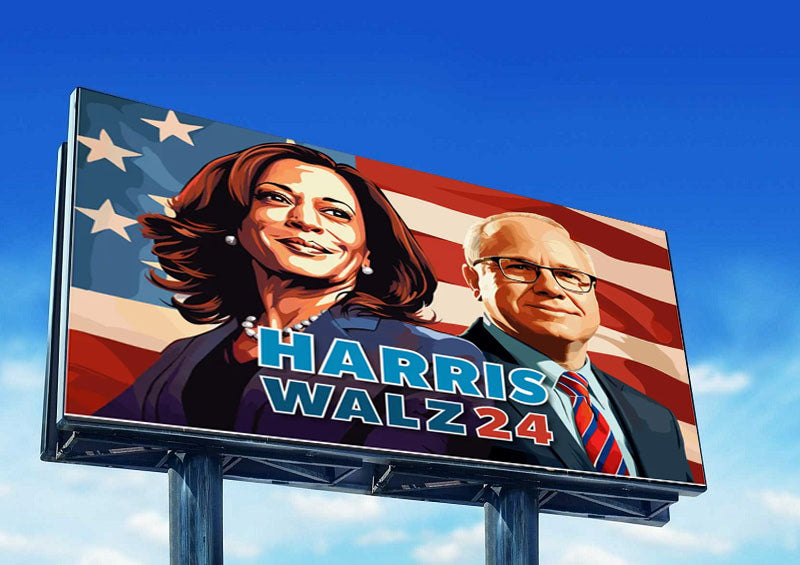 Kamala Harris for President, Tim Walz for Vice President Poster - 2024