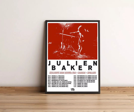 Julien Baker 2024 Tour Poster, Wall Decor