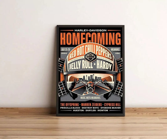 Harley-Davidson Homecoming Festival Red Hot Chili Peppers Poster