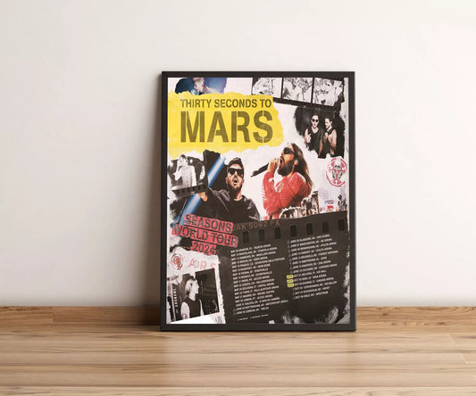 Thirty Seconds To Mars Seasons World Tour 2024 Poster