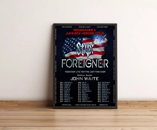 Styx and Foreigner Summer 2024 Tour Poster