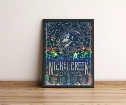 Nickel Creek 2024 Tour Dates Poster, Home Decor